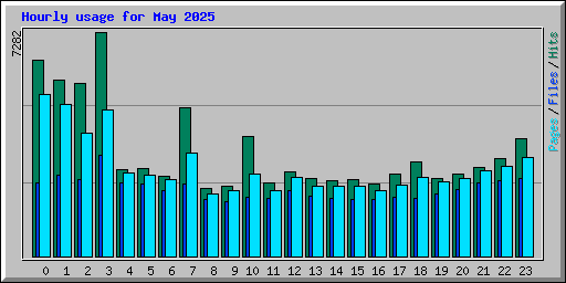 Hourly usage for May 2025