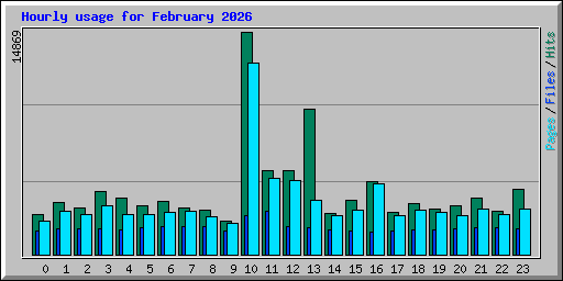 Hourly usage for February 2026
